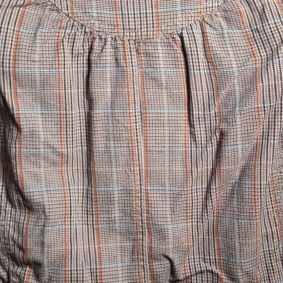 Forever 21 XXI Brown Tan Plaid Moto Crop Bomber Jacket S - Picture 4 of 8